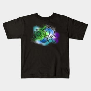 Gallifreyan Symbols Spray Paint (Multicolor) Kids T-Shirt